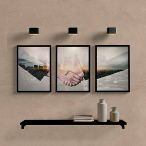 Kit Quadros Decorativos Negócios - quadro decorativo em ambiente decorado