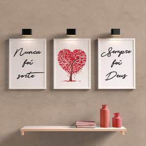 Kit Quadros Decorativos Nunca foi sorte - detalhe da moldura e acabamento