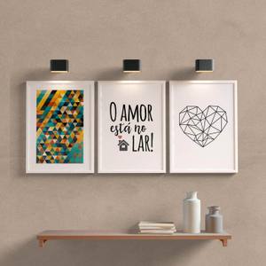 Kit Quadros Decorativos O amor está no lar - detalhe da moldura e acabamento