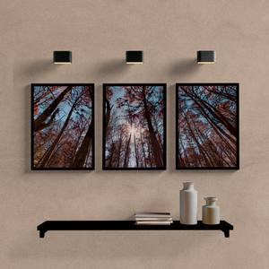Kit Quadros Decorativos Paisagem Araucária - quadro decorativo em ambiente decorado