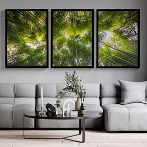 Kit Quadros Decorativos Paisagem Bamboo | Wallze