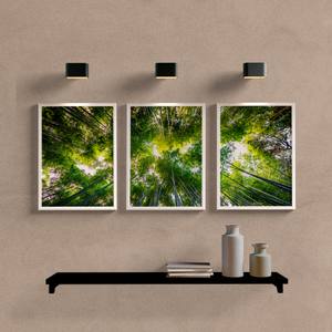 Kit Quadros Decorativos Paisagem Bamboo - detalhe da moldura e acabamento