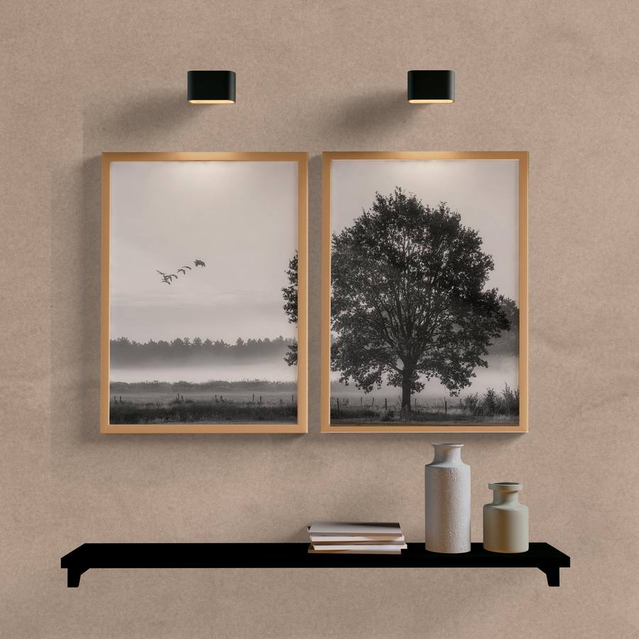 Kit Quadros Decorativos Paisagem Campo - vista aproximada da impressão