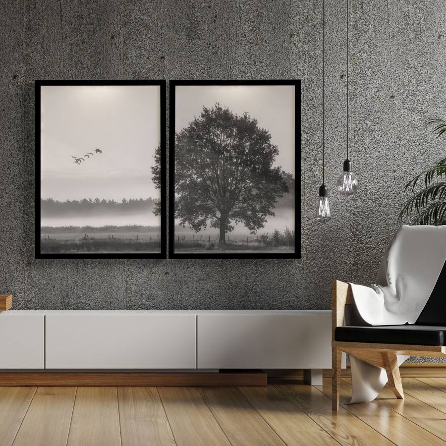 Kit Quadros Decorativos Paisagem Campo | Wallze