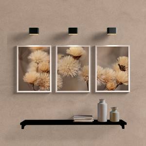 Kit Quadros Decorativos Paisagem Flores - detalhe da moldura e acabamento