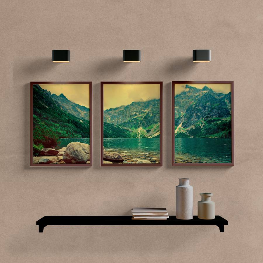 Kit Quadros Decorativos Paisagem Lago - imagem 5