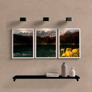 Kit Quadros Decorativos Paisagem Lago - detalhe da moldura e acabamento
