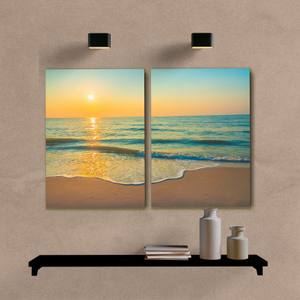Kit Quadros Decorativos Paisagem Mar com Sol - imagem 6