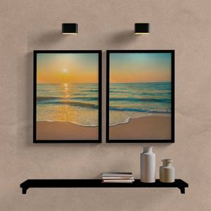 Kit Quadros Decorativos Paisagem Mar com Sol - imagem 5