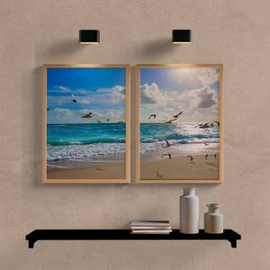 Kit Quadros Decorativos Paisagem Mar - vista aproximada da impressão