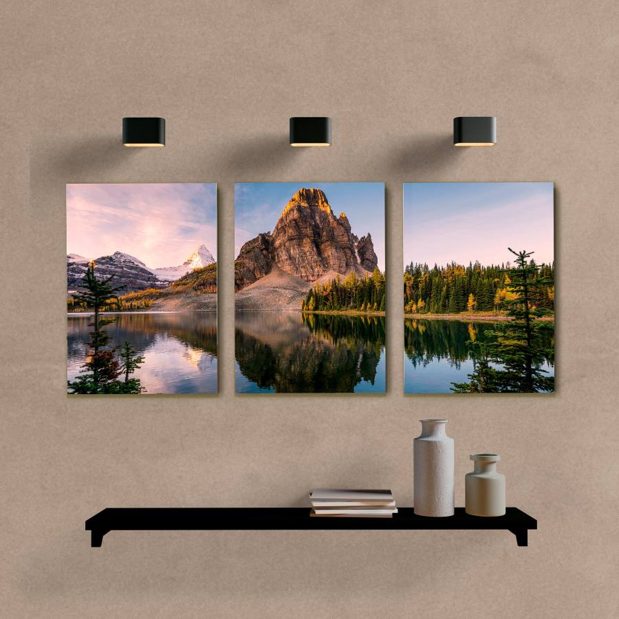 Kit Quadros Decorativos Paisagem Montanha e Lago - imagem 6