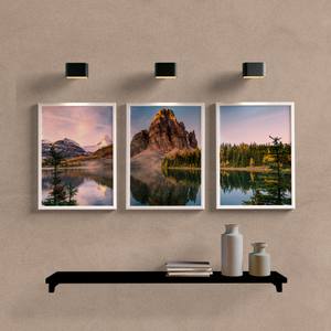 Kit Quadros Decorativos Paisagem Montanha e Lago - quadro decorativo em ambiente decorado