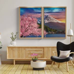Kit Quadros Decorativos Paisagem Monte Fuji | Wallze