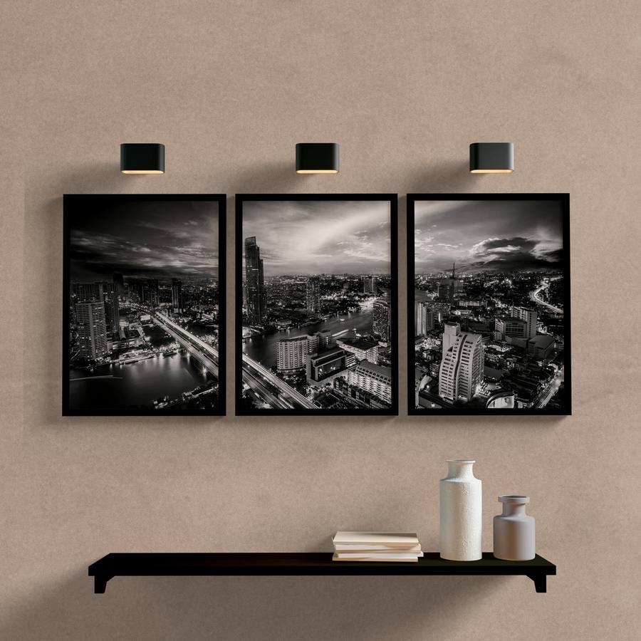 Kit quadros Decorativos Predios para sala