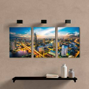 Kit Quadros Decorativos para Sala Prédios - quadro decorativo em ambiente decorado