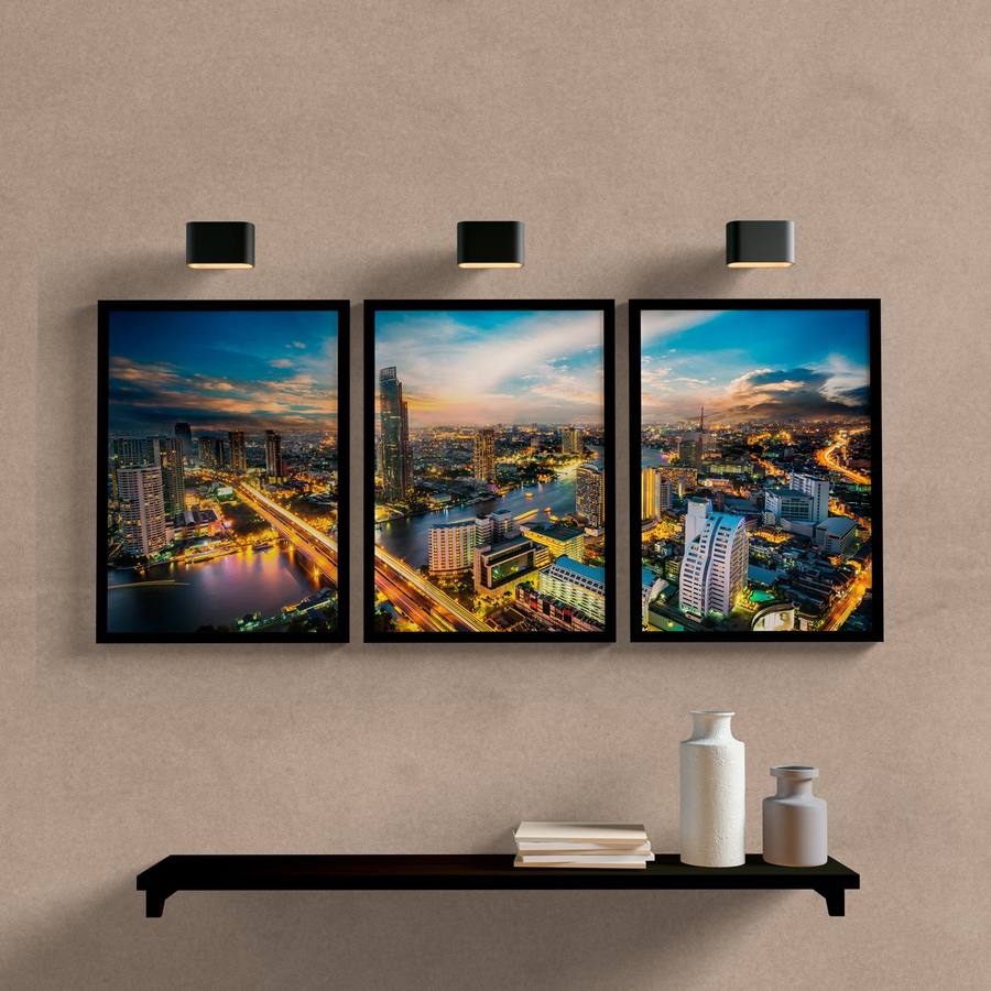 Kit quadros decorativos para Sala prédios