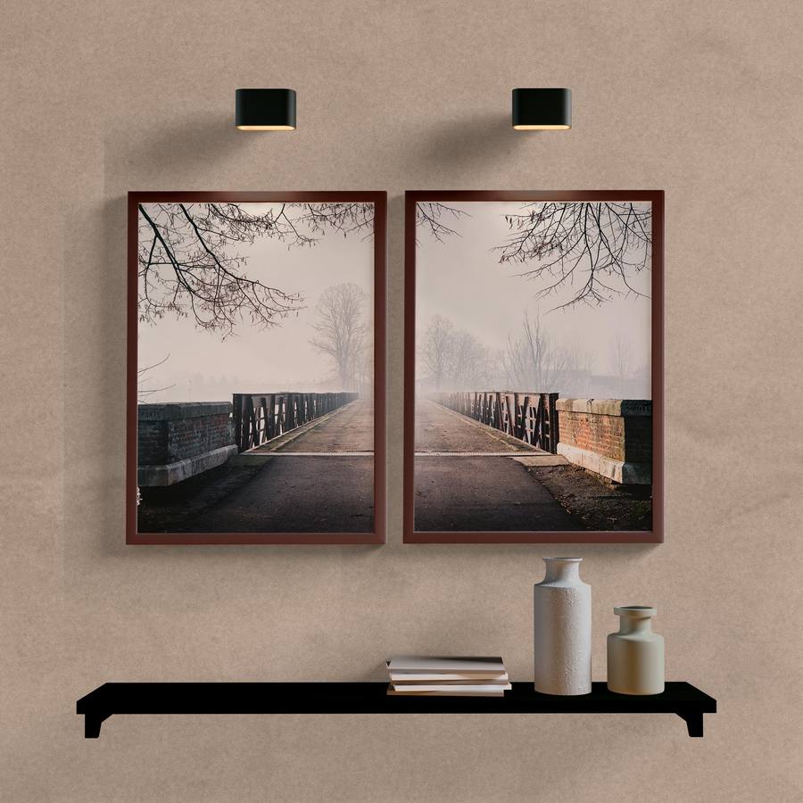 Kit Quadros Decorativos Ponte na Floresta - imagem 5