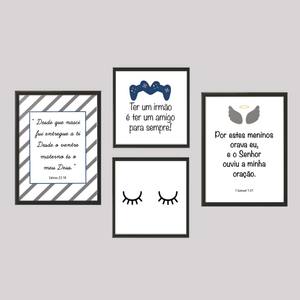 Kit Quadros Decorativos Quarto de Irmãos | Wallze