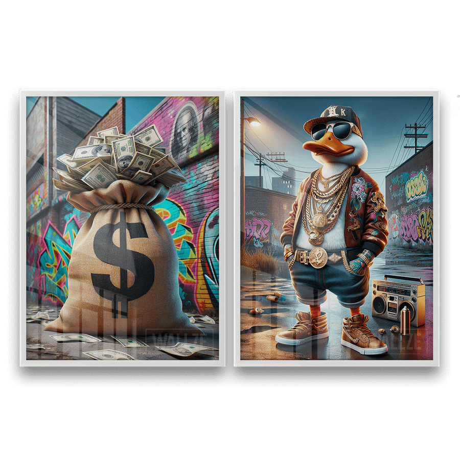 Kit Quadros Decorativos Riqueza Urbana - Estilo e Prosperidade - imagem 6