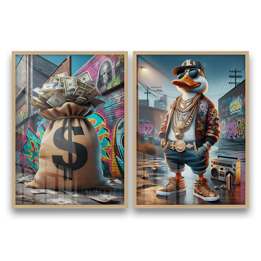 Kit Quadros Decorativos Riqueza Urbana - Estilo e Prosperidade - imagem 8