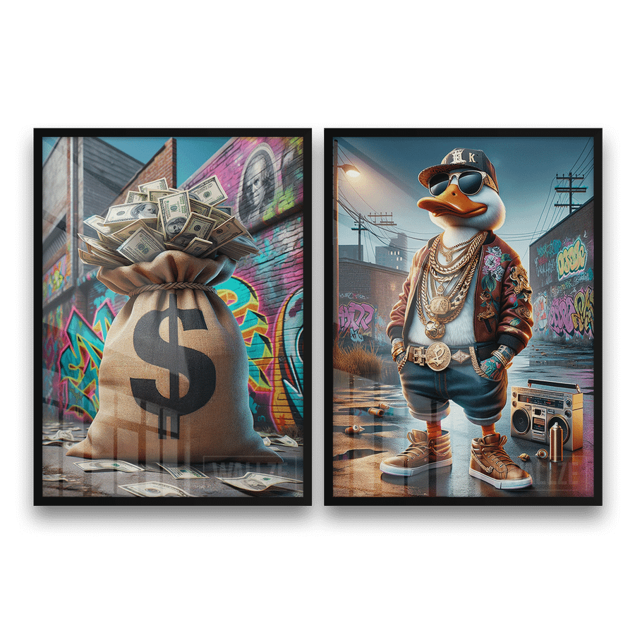 Kit Quadros Decorativos Riqueza Urbana - Estilo e Prosperidade - imagem 7