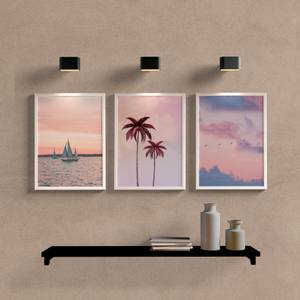 Kit Quadros Decorativos Rose Paisagens - detalhe da moldura e acabamento