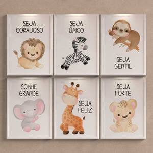 Kit Quadros Decorativos Safari