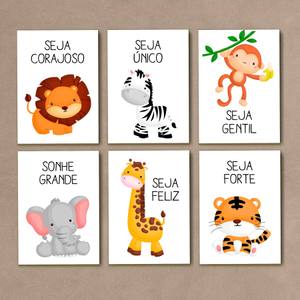 Kit Quadros Decorativos Safari - quadro decorativo em ambiente decorado