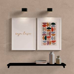 Kit Quadros Decorativos Seja Leve Color - detalhe da moldura e acabamento