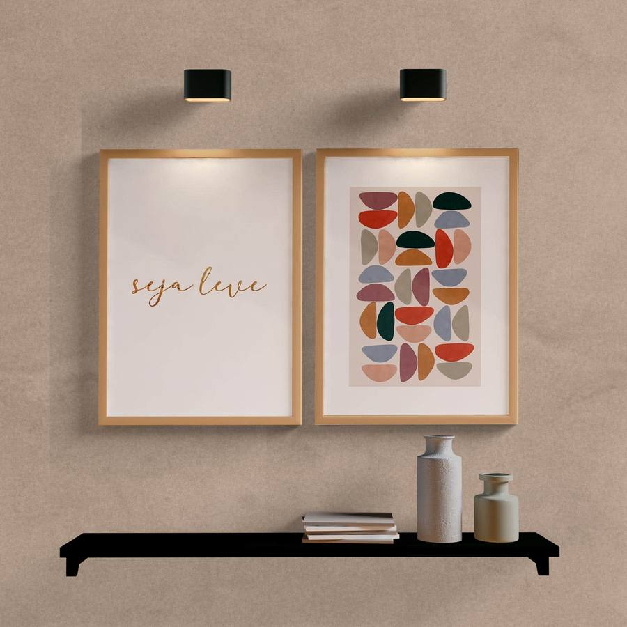 Kit Quadros Decorativos Seja Leve Color - vista aproximada da impressão