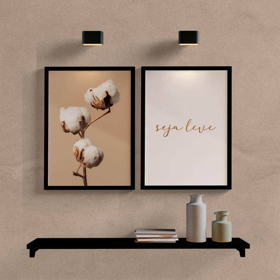 Kit Quadros Decorativos Seja Leve - quadro decorativo em ambiente decorado