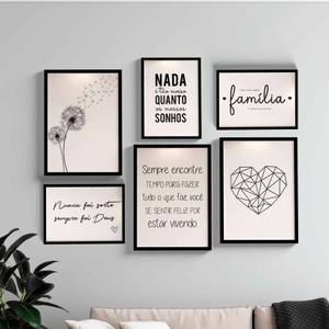 Kit Quadros decorativos frases
