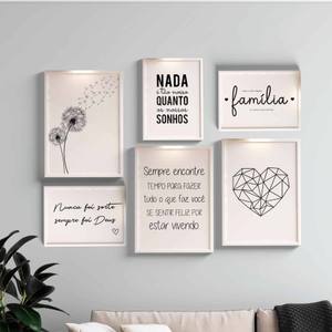 Kit Quadros Decorativos Sempre Encontre - detalhe da moldura e acabamento