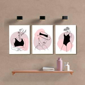 Kit Quadros Decorativos Silhueta - quadro decorativo em ambiente decorado