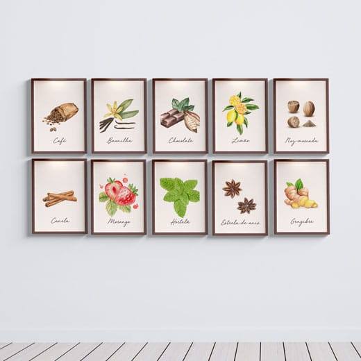 Kit Quadros Decorativos Temperos Doces - vista aproximada da impressão