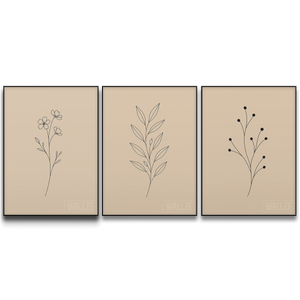 Kit Quadros Decorativos Trio Botânico Minimalista - imagem 5