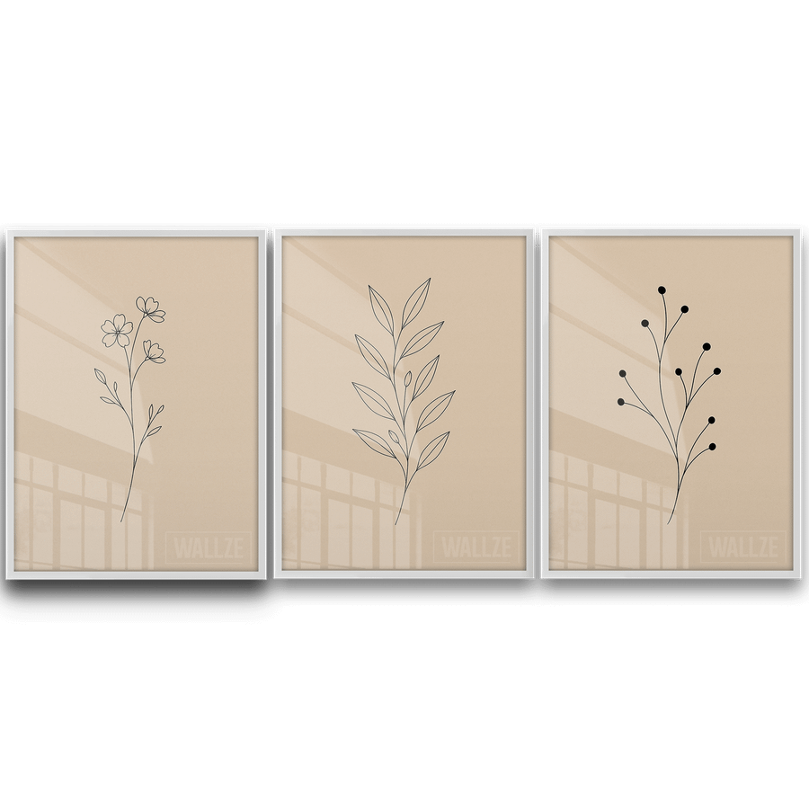 Kit Quadros Decorativos Trio Botânico Minimalista - imagem 6