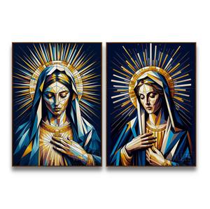 Kit Quadros Decorativos Vigem Maria -  A Graça e a Compaixão - imagem 5