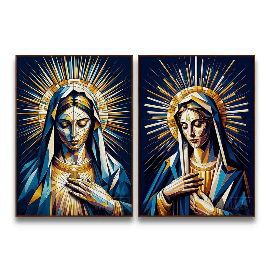 Kit Quadros Decorativos Vigem Maria -  A Graça e a Compaixão - imagem 5