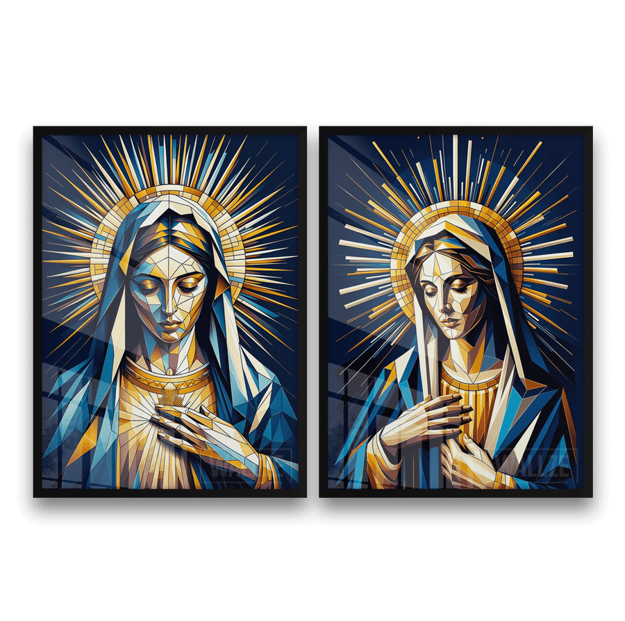 Kit Quadros Decorativos Vigem Maria -  A Graça e a Compaixão - imagem 7