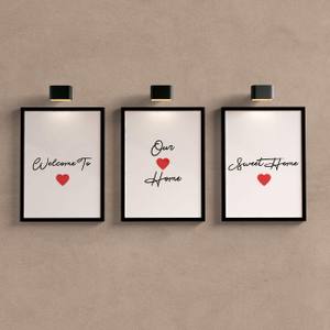 Kit Quadros Decorativos Welcome - detalhe da moldura e acabamento