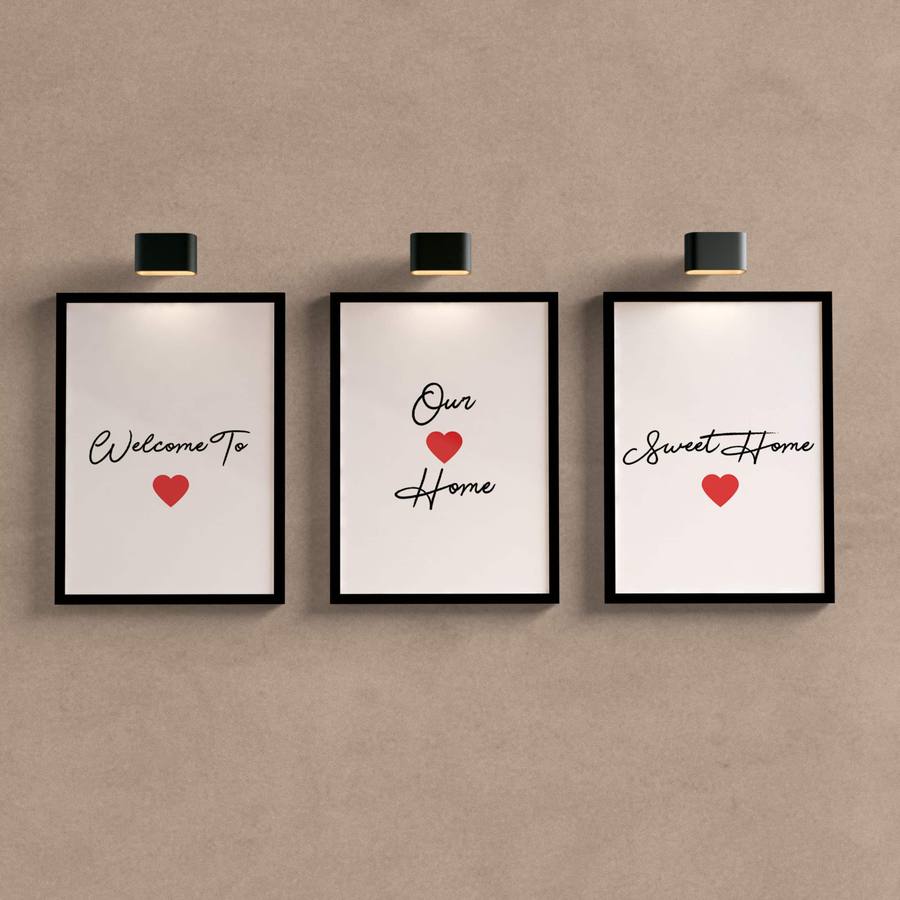 Kit Quadros Decorativos Welcome - detalhe da moldura e acabamento