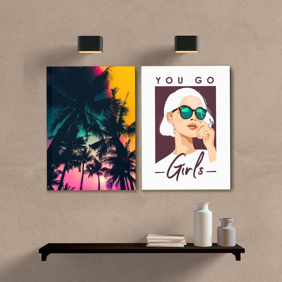 Kit Quadros Decorativos You Go Girls - vista aproximada da impressão