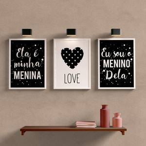 Kit Quadros Decorativos Ela é minha Menina
