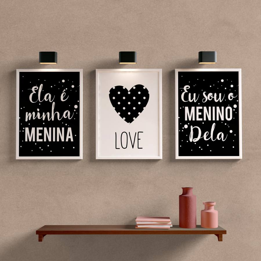 Kit Quadros Decorativos Ela é minha Menina