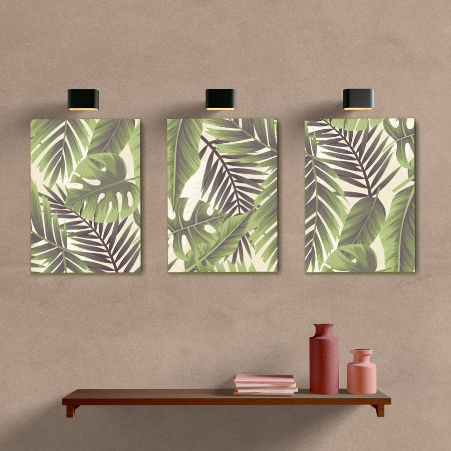 Kit Quadros Decorativos Folhas - 0079 - quadro decorativo em ambiente decorado