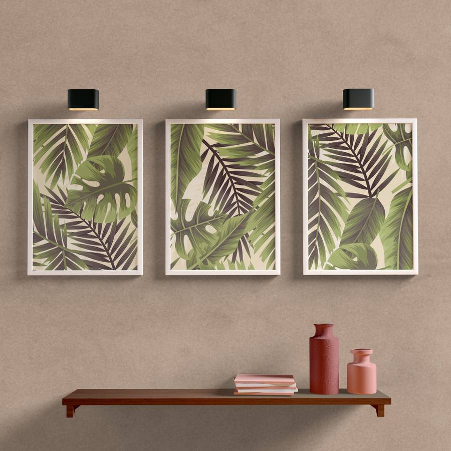 Kit Quadros Decorativos Folhas