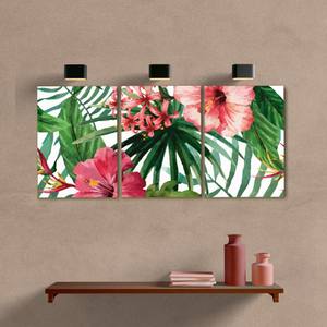 Kit Quadros Decorativos Folhas e Flores - 0081 - quadro decorativo em ambiente decorado