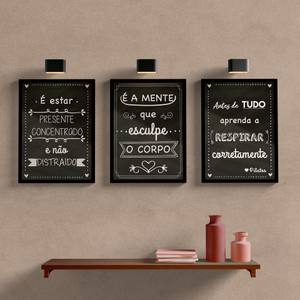 Kit Quadros Decorativos Frases de Pilates