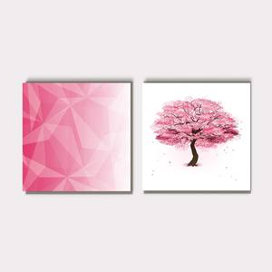 Kit Quadros Decorativos Geométrico Rosa - quadro decorativo em ambiente decorado